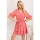 thumbnail image 2 of Vestido Corto Mujer Manga Corta Escalonado Casual Eventos 3369, 2 of 3