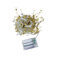 Ioensy - Cadena De Luces De Perlas De 13,12 Pies De Largo Y 4,5 V Con Perlas Doradas Para Aulas Y Eventos Al Aire Libre