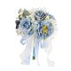 thumbnail image 2 of Ramo De Novia Con Flores Artificiales Decorativas Para Novias En Azul Y Blanco, 2 of 5