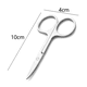 thumbnail image 2 of Tijeras curvas y redondeadas para vello facial para hombres: tijeras para recortar bigote, nariz y barba, de seguridad para cejas, pestañas y orejas - Acero inoxidable profesional, 2 of 5