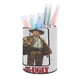 thumbnail image 1 of El Bueno, el Malo y el Feo-theme Cylinder Pen Holder Pencil Organizer with Flannel Lining PVC Leather Material Cardboard Base for study work 10*8CM, 1 of 6