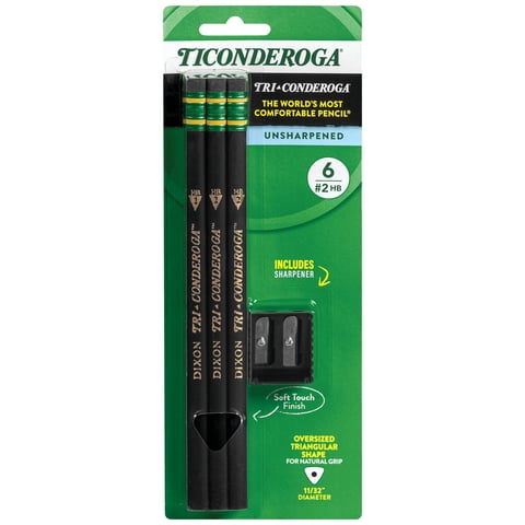 Lápiz Ticonderoga Tri-Conderoga Tri-Conderoga Triangular Black Woodcase