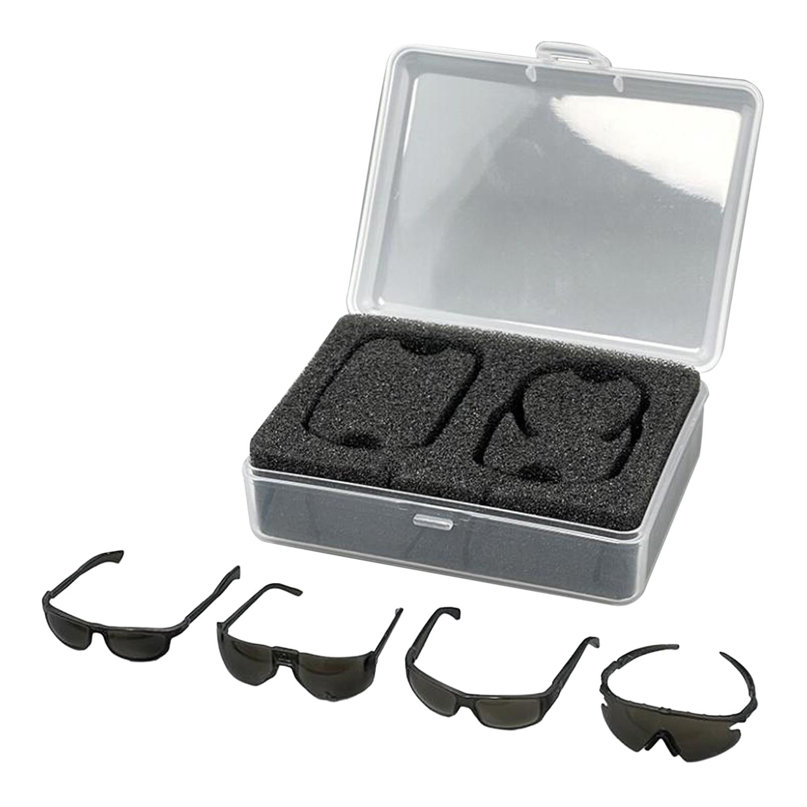 Magideal - 4 Uds. Gafas De Figuras De Acción 1:6, Repuesto, Accesorios De Gafas Negras Clásicas Para Muñeca De Juguete De 12 Pulgadas, Piezas De Bricolaje Cuerpo