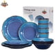 thumbnail image 1 of Set 16 Pcs Juego De Vajilla Completo Melamina Ecologico Azul Azul Esmalte Craquelado, 1 of 6