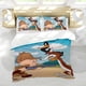 thumbnail image 5 of Pato Lucas Conjunto de sábanas temático, trío de piezas, cómodo y amigable con la piel, diseño único, regalo de decoración para el hogar para familiares, amigos y fans,135cm *200cm, 5 of 6