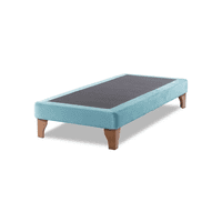 Importclick - Base Elegante Cama Europea 1.5 Plaza 105X200 Cm Turquesa Felpa