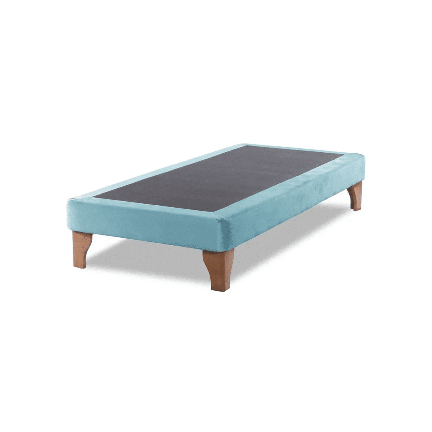 Importclick - Base Elegante Cama Europea 1.5 Plaza 105x200 Cm Turquesa Felpa