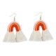 thumbnail image 3 of Joyería De Moda Borla Fringe Forma De Arco Iris Pendientes Colgantes Naranja, 3 of 5