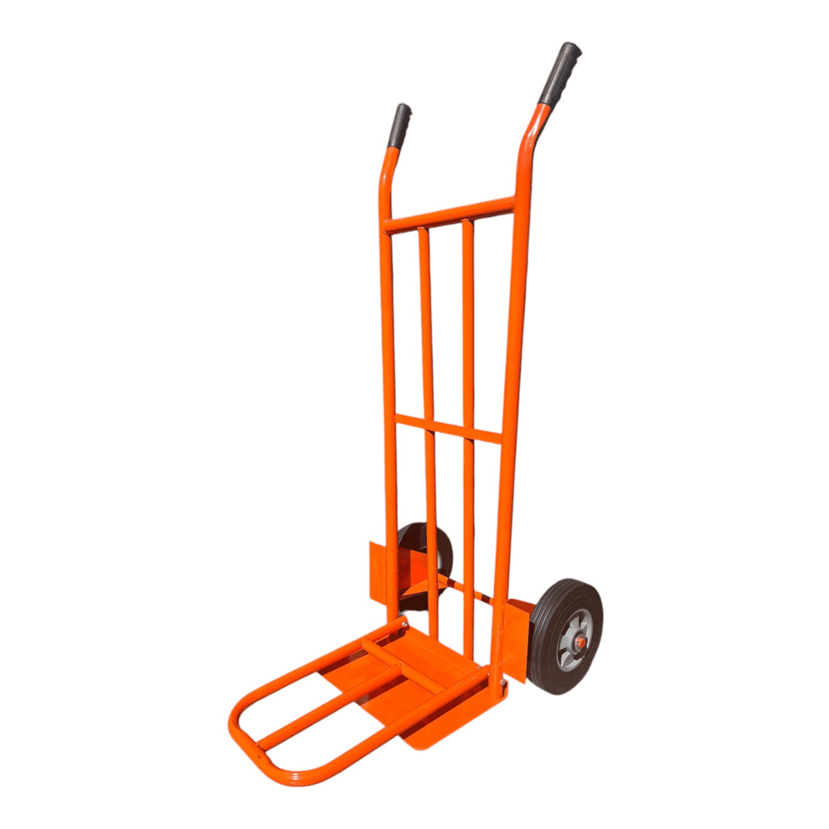 Soloferta - Carro Yegua De Carga 250 Kg Naranjo – Acero Tubular Reforzado Con Ruedas De Goma Maciza 10″