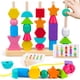 thumbnail image 1 of Juego de juguetes Montessori de cuentas de madera para secuenciar, apilar y atar, 1 of 7