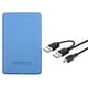 thumbnail image 1 of Discos duros externos portátiles, USB 2.0 2TB Almacenamiento de de seguridad Slim 480MB/S HDD para PC para Gaming Professionals Students Azul, 1 of 5