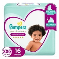 Pack X8 Pañales Pampers Premium Care Xxg 128 Pañales