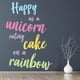 thumbnail image 2 of Decomural Happy As A Unicorn Cakes & Rainbows WS-41432, 2 of 2