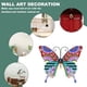 thumbnail image 4 of Valla de mariposas de metal para decoración de jardín, gran escultura de mariposa para terraza al aire libre, patio trasero, balcón, color rojo, 4 of 5