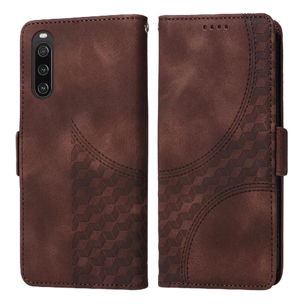 Carcasa FOXDOCK Sony Xperia 10 IV de cuero PU, diseño acolchado clásico, protección contra caídas y rayones