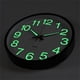 thumbnail image 1 of Reloj de pared con luz nocturna de 30 cm, silencioso, de cuarzo, con números y manecillas luminosas grandes, fácil de leer de día y de noche (negro), 1 of 6