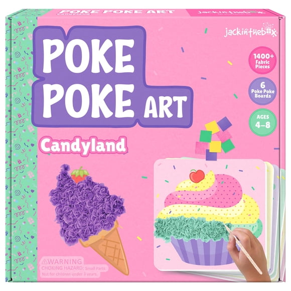 Kit de arte Poke Poke Jackinthebox con temática de Candyland para niños de 4 a 8 años