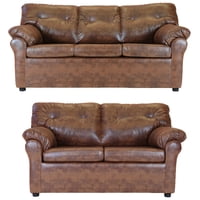 Muebles América - Living América 32 Cuero Sintético Caramelo