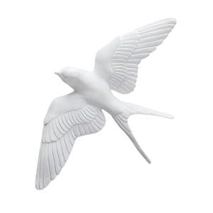 Bothyi - Golondrinas De Resina Nórdica, Pájaros, Decoración De Pared, Jardín, Sala De Estar, Adorno A La Izquierda