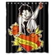 thumbnail image 1 of Cortina de ducha Betty Boop, juego de cortinas de baño con ganchos, tamaño 60 x 72 pulgadas, 1 of 3