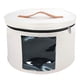 thumbnail image 3 of Caja de almacenamiento para sombreros, caja para sombreros, contenedor de almacenamiento apilable para mujeres y hombres, cubo organizador de fieltro, , Blanco 33x26cm, 3 of 5