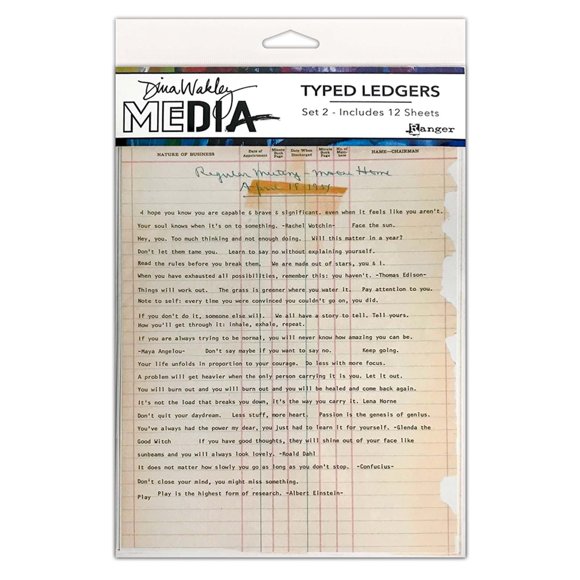 Set de Medios Dina Wakley de Ranger – 12 Hojas