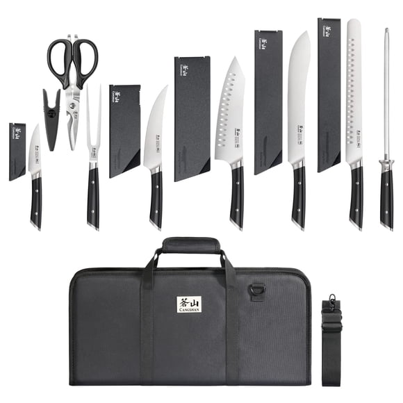 Set de cuchillos Cangshan HELENA 9 piezas con bolsa negra