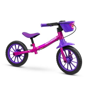 Bicicleta De Balance Con Frenos Rosada Nathor