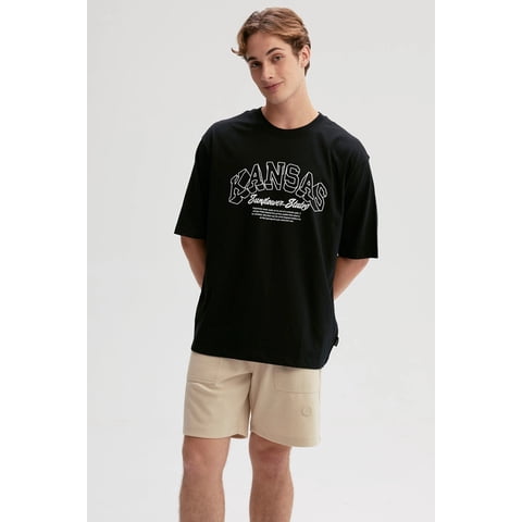 Fashionspark - Polera Hombre Print Central Negro - Lv