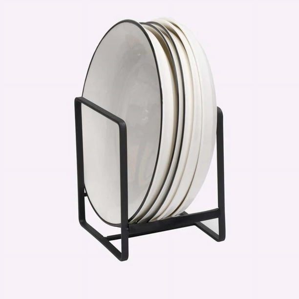 Maximize Your Kitchen Space with our Modern 1pc Vertical Plate Holder and Cupboard Organizer - Perfect for Small Kitchens and Countertops, Includes Dish Organizer, Cutting Board and Pot Lid Holder - E