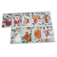Magideal - Adhesivos De Ventana De Navidad, Exhibición De Renos De Papá Noel Pegatinas De Ventana De Navidad Para Decoraciones De Ventanas De Invierno Adornos De