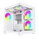 thumbnail image 1 of Funda tipo cubo para PC para videojuegos Apevia Prism-WH Prism Micro-ATX con 5 ventiladores ARGB de 120 mm, 1 of 7