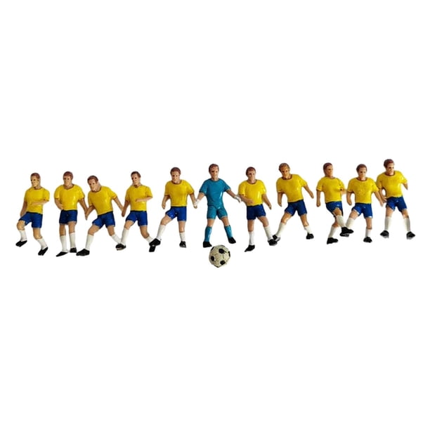 11 Figuras De Jugador De Fútbol En Miniatura, Accesorios Para Escenas De Bricolaje, Jardín De Hadas, Jugador Amarillo