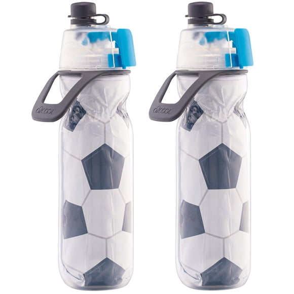 Botella de agua O2COOL Mist 'N Sip Misting 2 en 1, 600 ml, paquete de 2