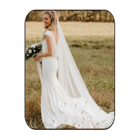 Velo de Boda HEREAD 300 cm Largo Tipo Catedral Blanco