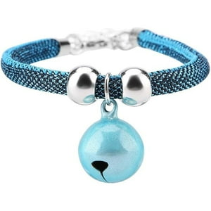 Veat00L - Collar Ajustable Para Mascotas, Collar De Campana Para Gatitos Y Cachorros, Selección De Nylon De Alta Calidad, Campana Para Mascotas Con Cadena De Extensión
