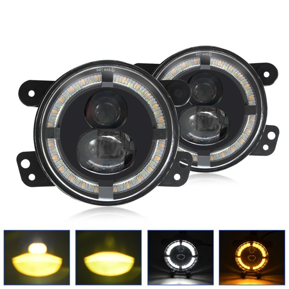Luces antiniebla LED TopAutoGear 10 cm 60 W Ámbar (par)
