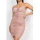 thumbnail image 4 of Vestido Mini Fruncido en la Parte Delantera Color Tostado S, 4 of 5