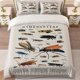 thumbnail image 1 of Hymenoptera Insect Science Print Bedding Set Exquisite Pattern Duvet Cover and Pillowcases, 1 of 5