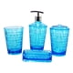 thumbnail image 1 of 4 Piezas De Soporte Para Cepillo De Dientes, Dispensador De Jabón Moderno Para Decoración De Baño, Tocador De Hotel, Azul, 1 of 3