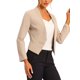thumbnail image 4 of INSPIRE CHIC Chaqueta de Traje Casual de Negocios sin Cuello para Mujer, Regreso a Clases, Oficina de Trabajo, Blazer Corto 3XL Camel, 4 of 6