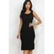 thumbnail image 1 of Vestido Midi de Tirantes con Abertura Lateral y Canalé, 1 of 2