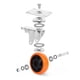 thumbnail image 4 of Rueda Giratoria Naranja Ruedas Industrial Multiuso 4pulgadas Naranja, 4 of 5