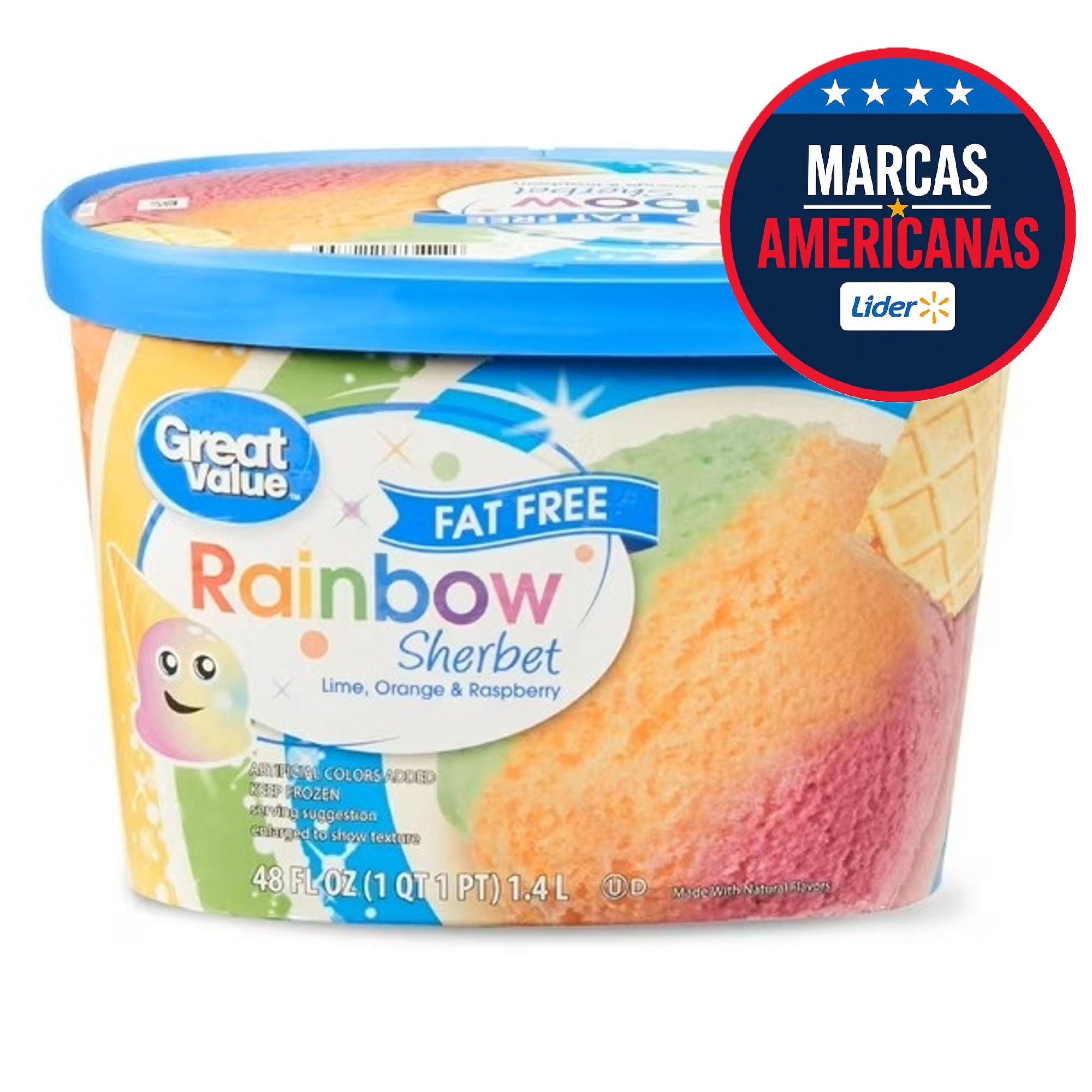 Helado Sorbete Arcoiris Pote 1,4 L Great Value