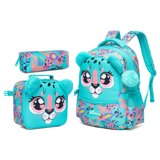 Cute Animal Backpacks for Girls School Bag with Lunch Box Pencil Case for Elementary Preschool Students Kids Travel Backpack