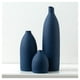 thumbnail image 1 of Juego de jarrones Mdaolv de cerámica azul mate para decoración costera (3 piezas), 1 of 7