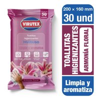Toallas Húmedas Higienizantes Floral 30 Un Virutex