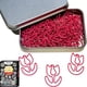 thumbnail image 1 of Daxtril 60 Clips de Papel en Forma de Tulipán Rosa, 1 of 9