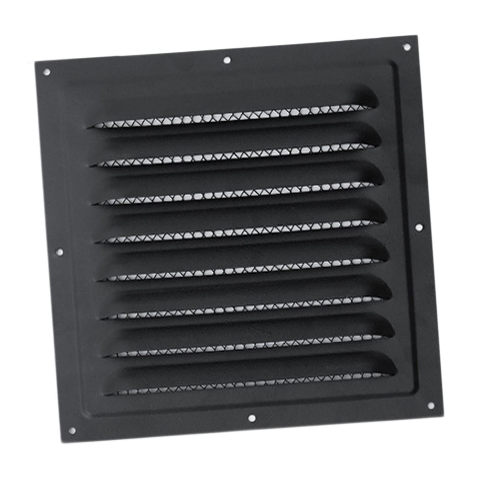 Bothyi - Rejilla De Ventilación De Aire, Rejilla De Retorno De Aire, Rejilla De Ventilación Para Puerta De Cobertizo, Caravana, Color Negro