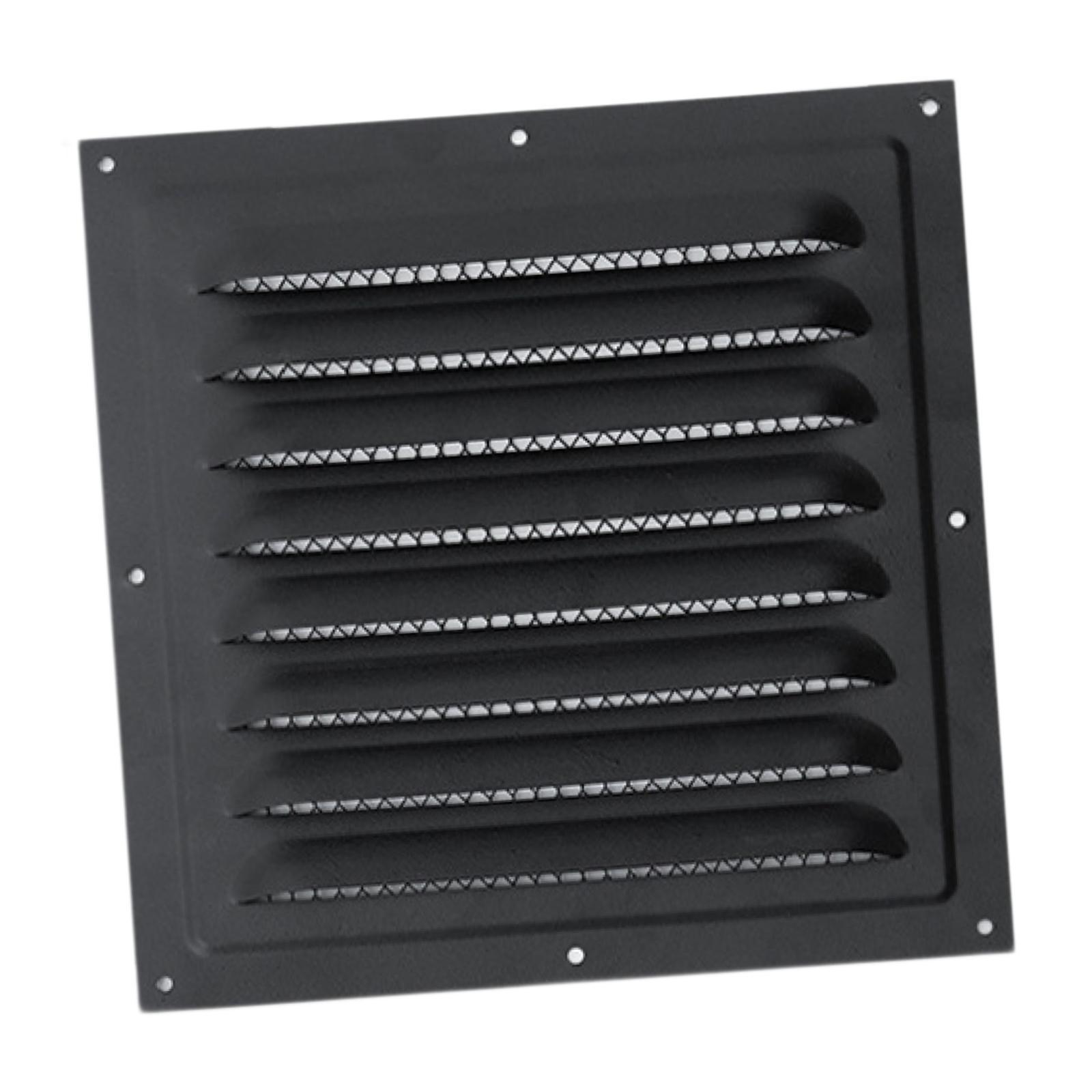 Bothyi - Rejilla De Ventilación De Aire, Rejilla De Retorno De Aire, Rejilla De Ventilación Para Puerta De Cobertizo, Caravana, Color Negro